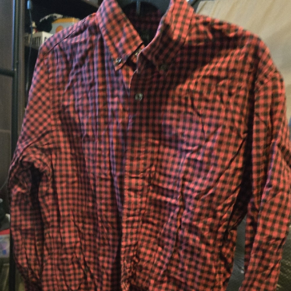 J. Crew Red and Black Plaid Casual Shirt